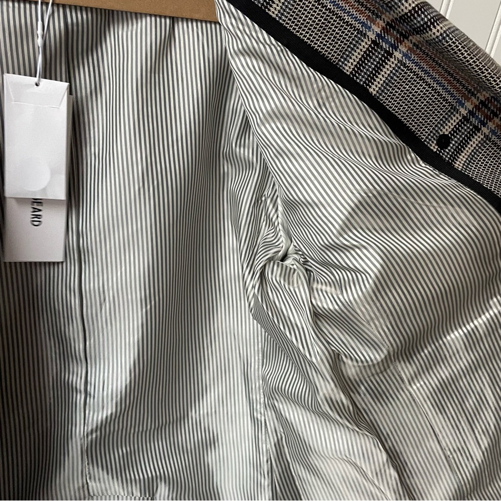 Veronica Beard Plaid Miller Dickey Jacket Black Multi - Picture 4 of 10